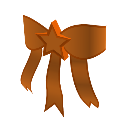 Orange SuperStar Bow for Korblox