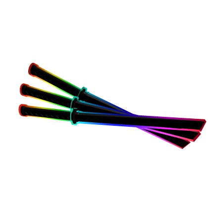 Rainbow Anime Triple Katana thumbnail