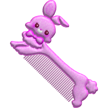 Kawaii Cute Hair Comb Sparkle Rabbit Bunny Pink Roblox item
