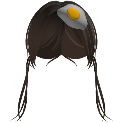 Brown Hair 2 Sided Ponytail with Egg  Roblox item