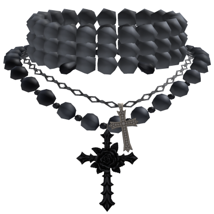 Goth Diamond Pearl Jesus Cross Necklace Choker