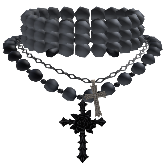 Goth Diamond Pearl Jesus Cross Necklace Choker