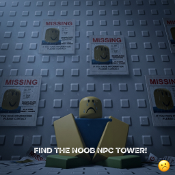 "NOOB" FIND THE NOOB NPC TOWER! 🚶🏻‍➡️