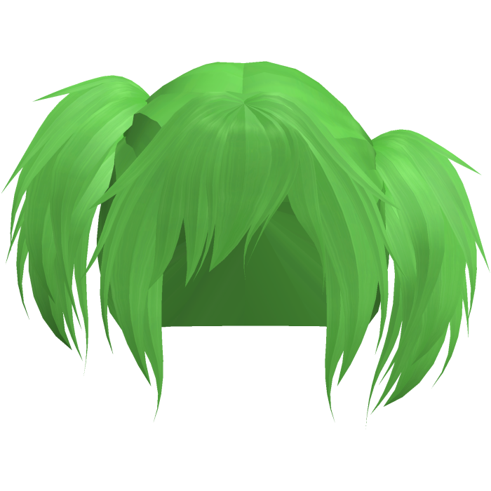 Emo Gothic Uneven Short Pigtails in Green