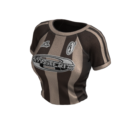 Striped Sporty Tee (Brown Beige)