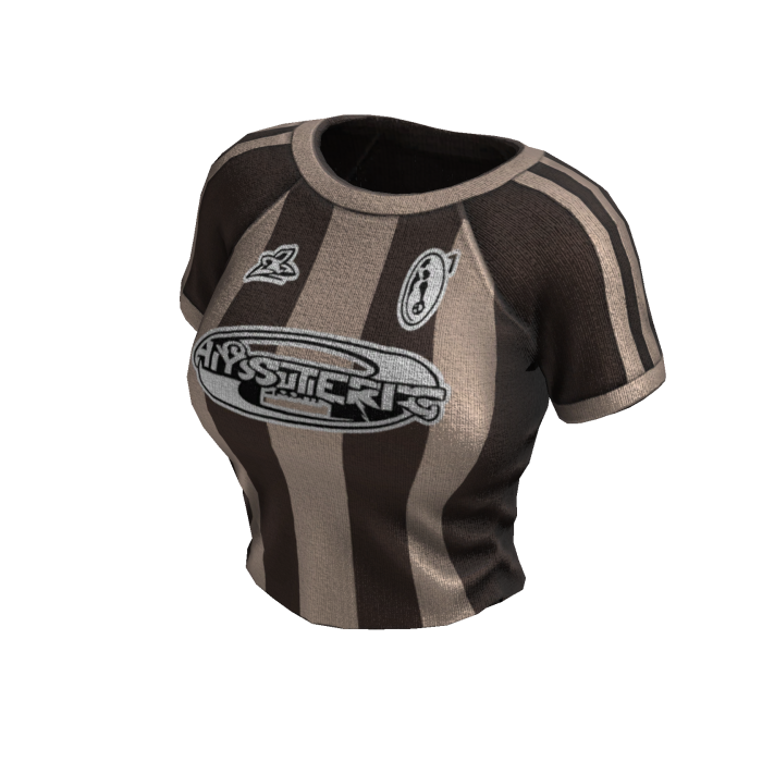 Striped Sporty Tee (Brown Beige)