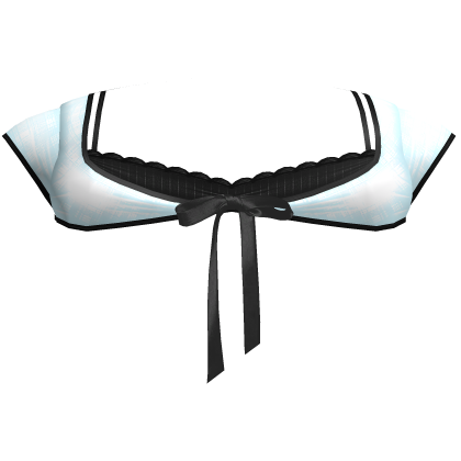 Gothic Doll Top w Ribbon In Blue Black