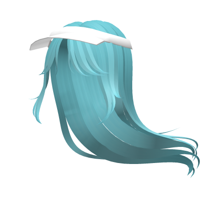 Blue Ghost Flowy Ghoul Hair With A Connie Visor Roblox item