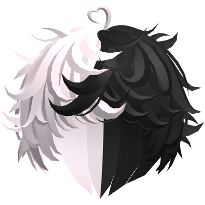 Pink&Black Cute Swirly Curly Kawaii Messy Hair Roblox item