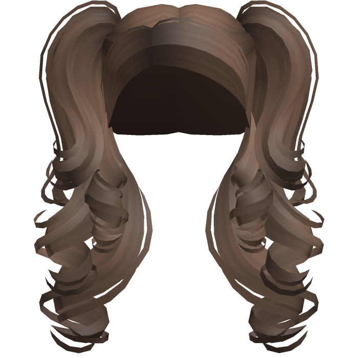 Fluffy Curly Latina Pigtails Light Brown