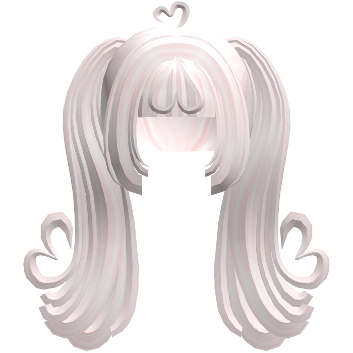 Curled Doll Swirl Heart Pigtails in Pink