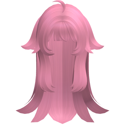 pink messy vkei long wispy hair w tufts