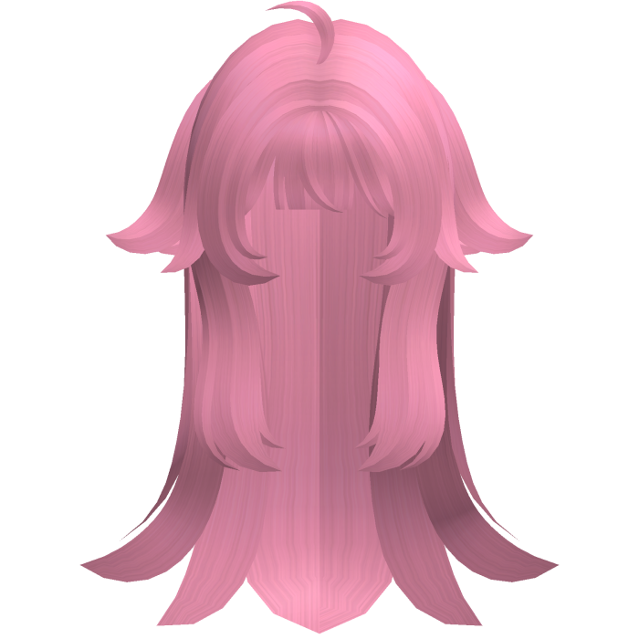 pink messy vkei long wispy hair w tufts