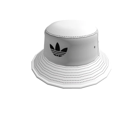 adidas Toon Black on White Bucket Hat | Roblox Item - Rolimon's