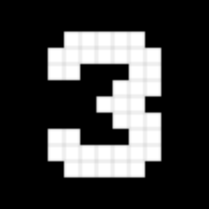 Number 3 (Pixel Art) Roblox decal
