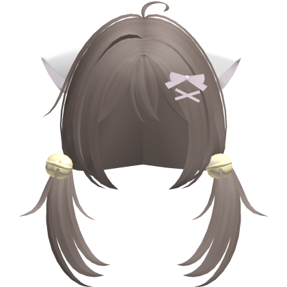 ash playful nyanko cute pigtails