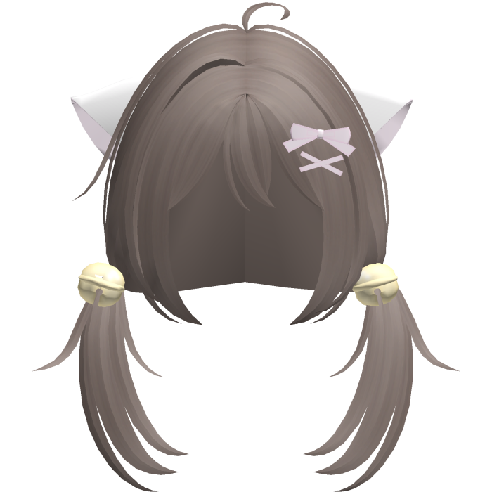 ash playful nyanko cute pigtails