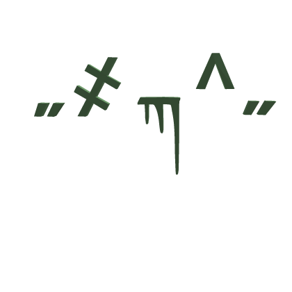 zombie kaomoji green