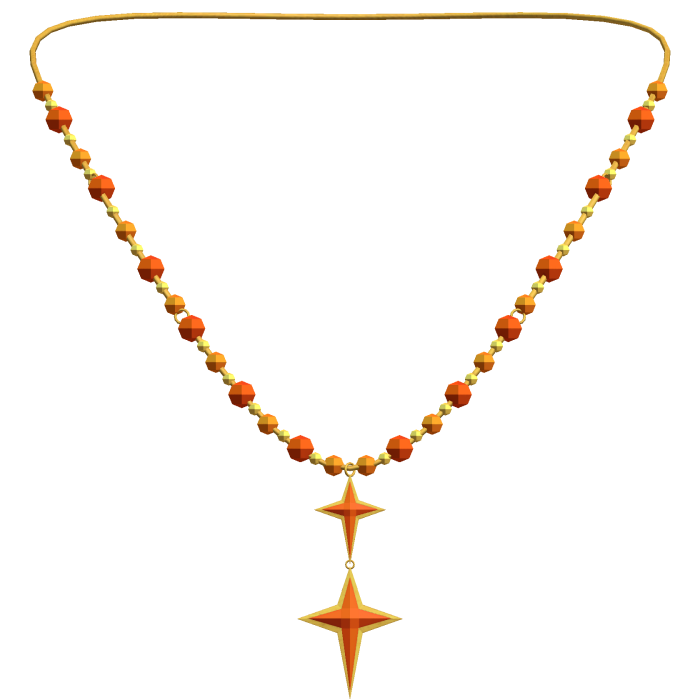 orange shiny sparkle necklace 3.0