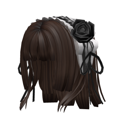 Gothic Lace Bonnet Hair - Brunette Roblox item