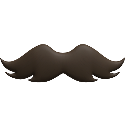 brown fancy classic mustache Roblox item