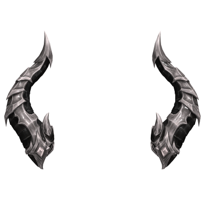 Cool Black & Silver Demon Horns