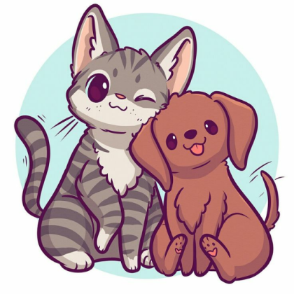 Cat and Dog Roblox decal