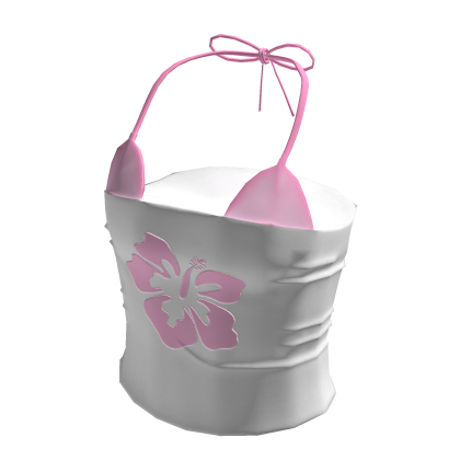Hibiscus Summer Tube Top w Pink Bikini Top thumbnail