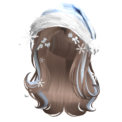 Shy Gentle Swirls w/Santa Hat (Milktea&Blue)