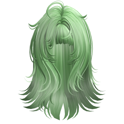 Messy Anime Vamp Hair (Green) Roblox item