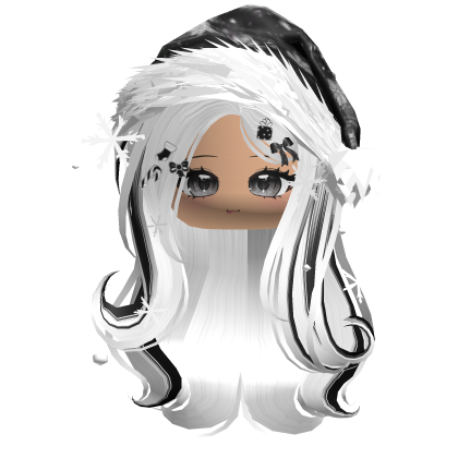Lush Gentle Swirls w/Santa Hat (Black)