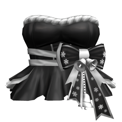 3.0 Christmas Black Mini Xmas Ruffle Dress