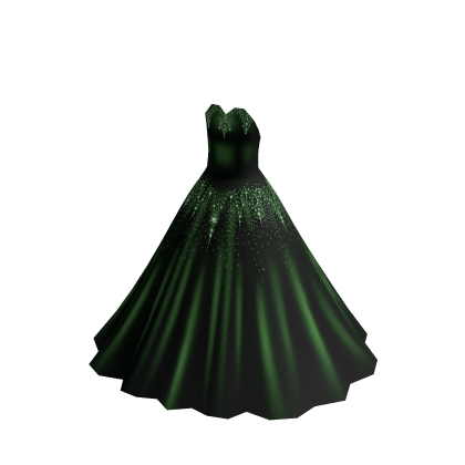 A-Line Ball Gown w Heart Neckline - Emerald