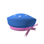 Blue and Pink Beret