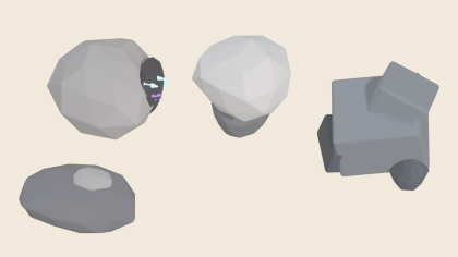 Stylized Rock Cliff Pack x40 Boulder Stone Ore preview 2
