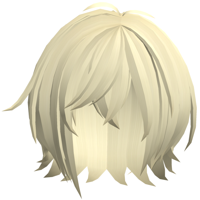soft messy short hair in light yellow