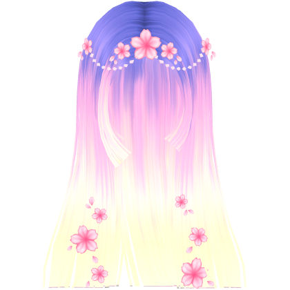 Glowy Sakura Princess Hime Cut (Sunset) Roblox item