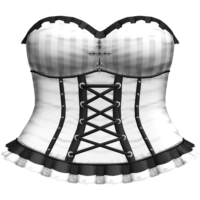 Gothic Emo White & Black Pinstripe Clown Dress