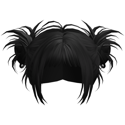 Black Cute Y2k Spikey Buns