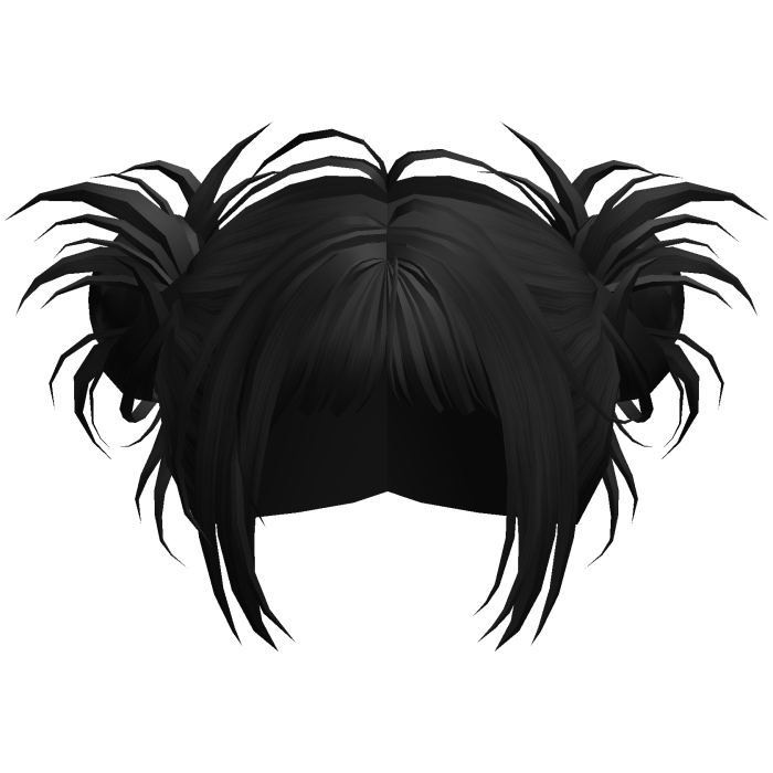 Black Cute Y2k Spikey Buns