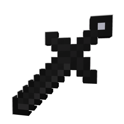 Black Gray Pixel Sword 8-Bit Roblox item
