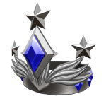 Blue Sovereign Silver Ruby Crown