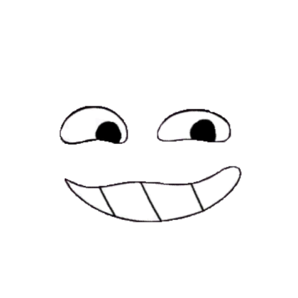 Happy cartoon face Roblox decal