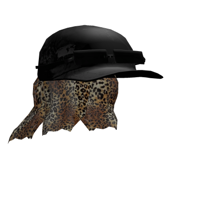 black hat w/ cheetah durag Roblox item