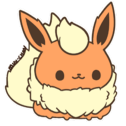 Cute chibi Flareon Pokemon Roblox decal