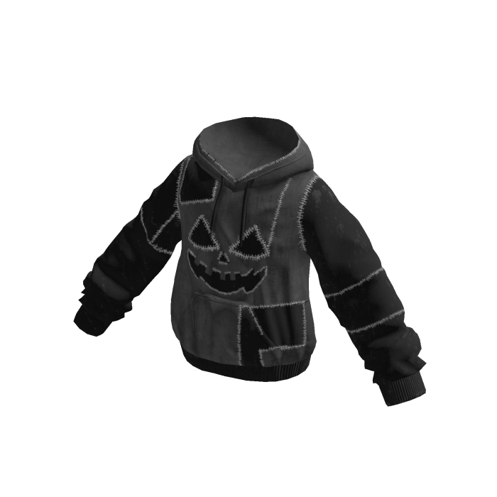 Pumpkin Stitched Hoodie (Grey)