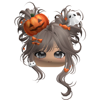 Halloween Pumpkin Buns w/ Bows (Light Brown) Roblox item