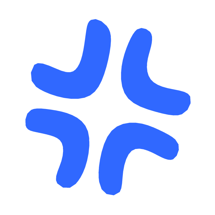 ♡ Cute Angry Anime Expression Sticker Blue