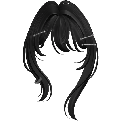 Emo Pierced Messy Bangs (Black) Roblox item