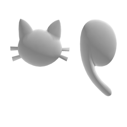 Cute kitty koamoji hairclip white